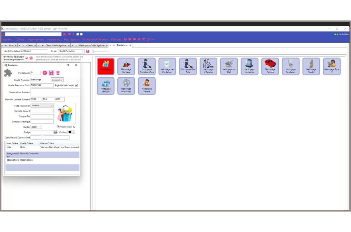 Gestion des Prestations